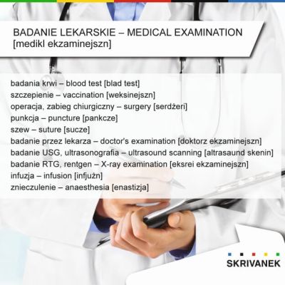 Badania lekarskie po angielsku