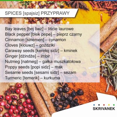 Przyprawy po angielsku