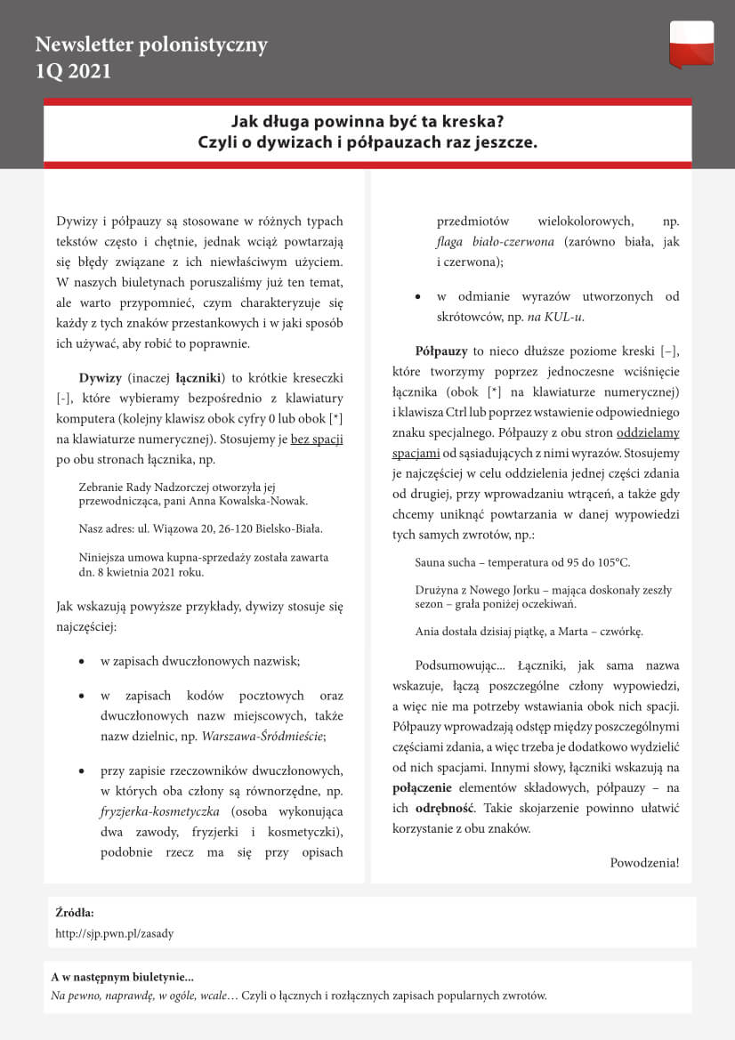 Newsletter PL 2021 Q1