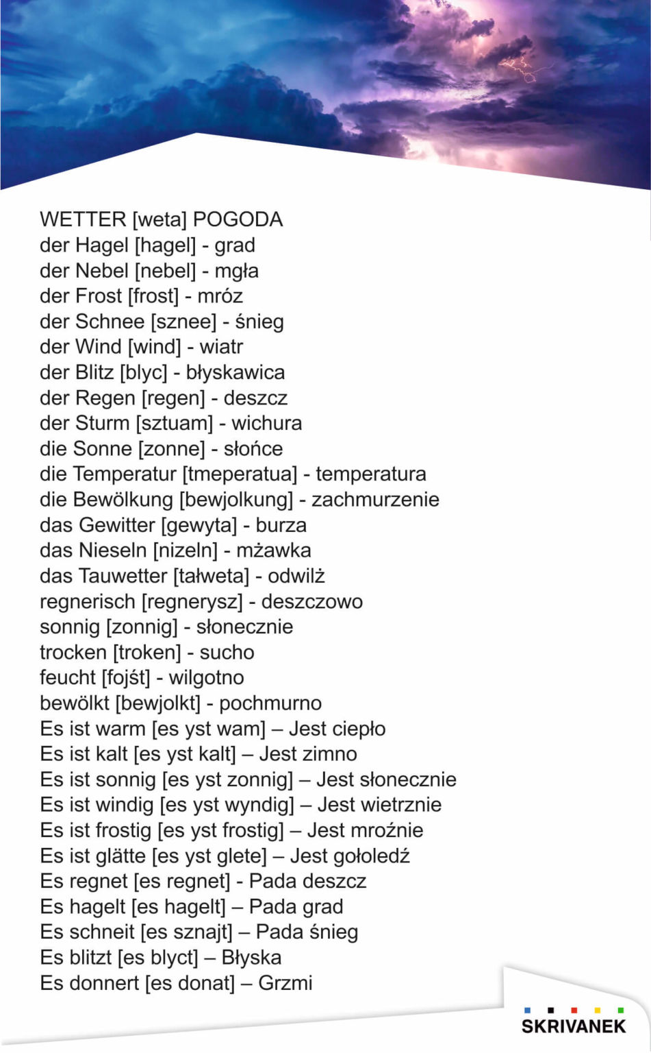 Jaka Jest Dzisiaj Pogoda Po Niemiecku