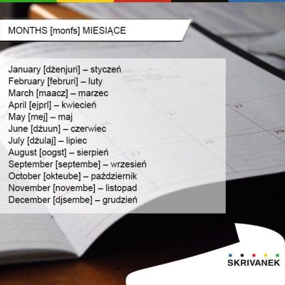 Miesiące po angielsku