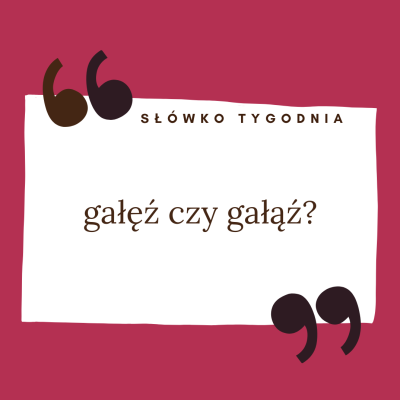 Gałęź czy gałąź
