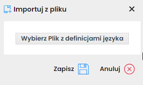 Okno importu z pliku - zrzut