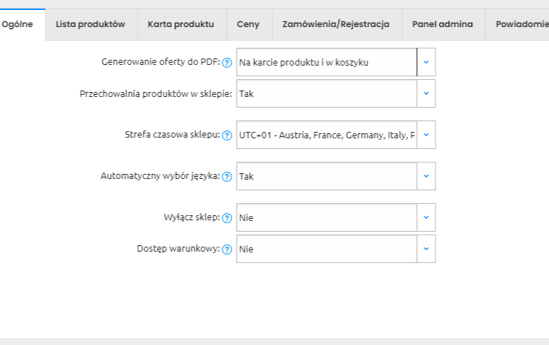 Pierwsze czynności przy zakładaniu sklepu - zrzut